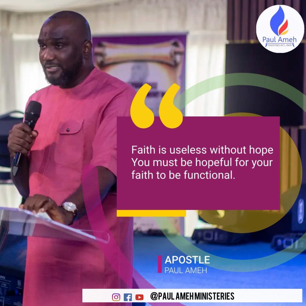 Faith is useless without hope